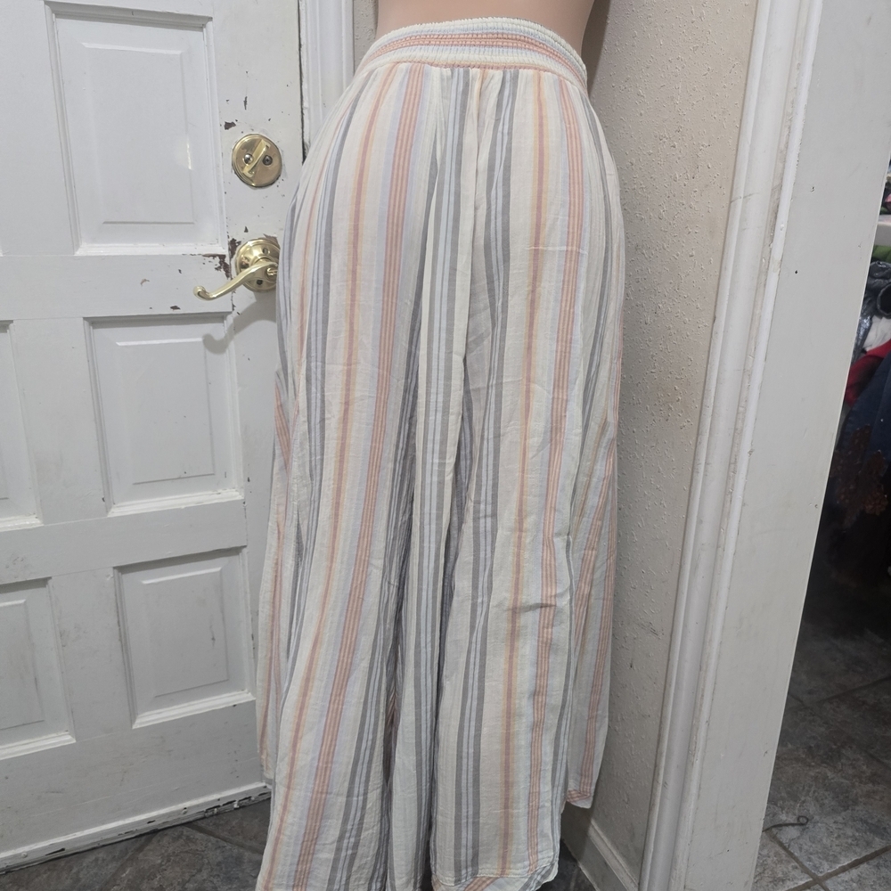 Free People Multicolor Striped Wide-Leg Pants - Picture 3 of 5